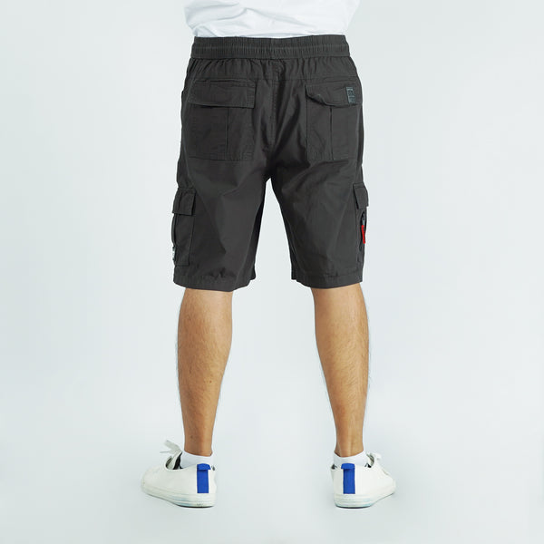 Bobson Japanese Men's Basic Non-Denim Jogger Short Trendy fashion High Quality Apparel Comfortable Casual Short for Men Mid Waist 135702 (Gray)