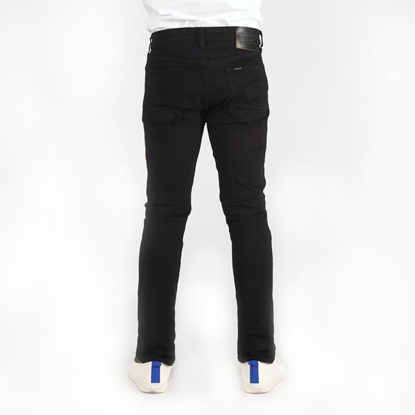 Bobson Japanese Men's Basic Denim Pants for Men Trendy fashion High Quality Apparel Comfortable Casual Jeans for Men Super skinny Mid Waist 148789 (Black)