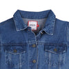 Bobson Japanese Ladies Basic Denim Jacket Trendy fashion High Quality Apparel Comfortable Casual Jacket for Women Slim Fit 131506 (Medium Shade)