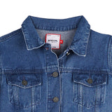 Bobson Japanese Ladies Basic Denim Jacket Trendy fashion High Quality Apparel Comfortable Casual Jacket for Women Slim Fit 131506 (Medium Shade)